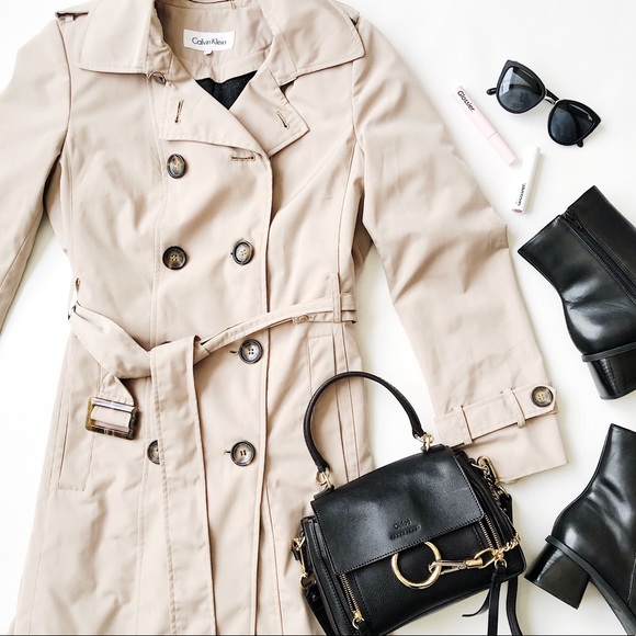Calvin Klein Jackets & Blazers - Calvin Klein Tan Trench Coat
